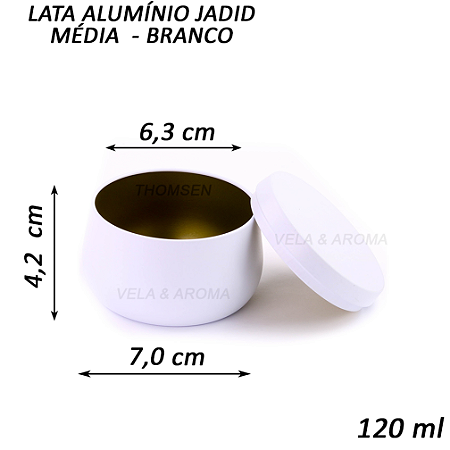 LATA DE ALUMINIO JADID MEDIO 120 ml - BRANCO
