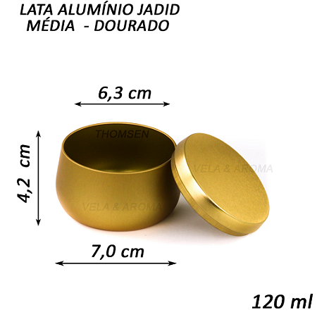 LATA DE ALUMINIO JADID MEDIO 120 ml - DOURADO