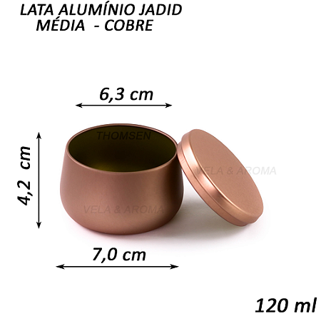 LATA DE ALUMINIO JADID MEDIO 120 ml - COBRE
