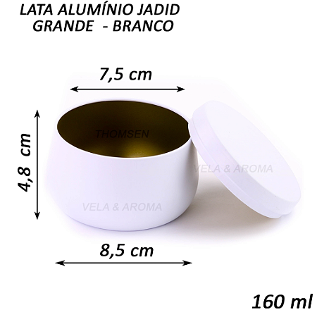 LATA DE ALUMINIO JADID GRANDE 160 ml - BRANCO
