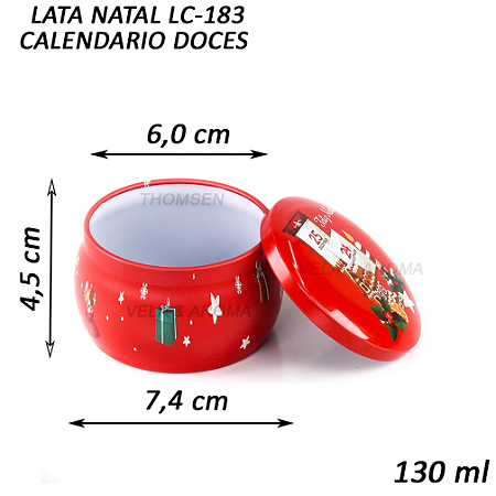 LATA VELA NATAL FN CALENDARIO DOCES 130 ml - LC-183