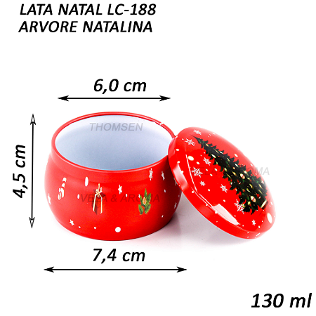 LATA VELA NATAL ARVORE NATALINA 130 ml - LC-188