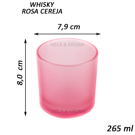COPO WHISKY ROSA CEREJA - 265 ml