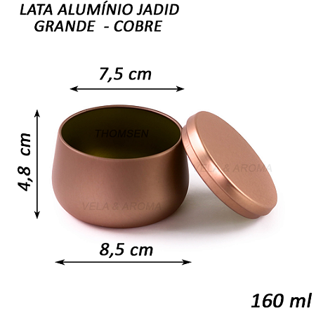 LATA DE ALUMINIO JADID GRANDE 160 ml - COBRE