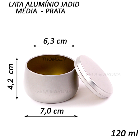 LATA DE ALUMINIO JADID MÉDIO 120 ml - PRATA
