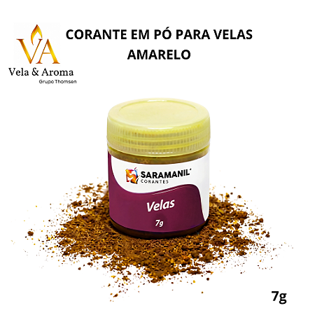 CORANTE EM PÓ PARA VELAS - AMARELO 7g - SARAMANIL