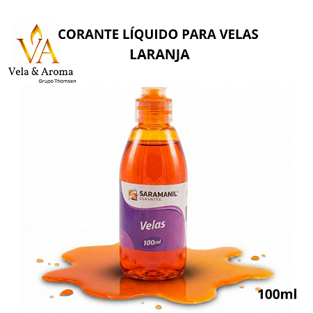 CORANTE LIQUIDO PARA VELAS - LARANJA 100ml - SARAMANIL