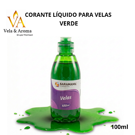 CORANTE LIQUIDO PARA VELAS - VERDE 100ml - SARAMANIL