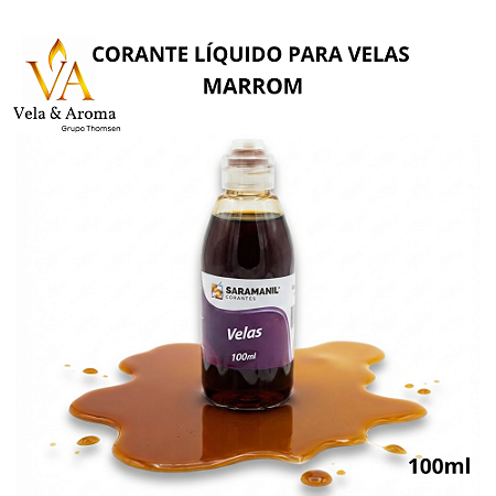 CORANTE LIQUIDO PARA VELAS - MARROM 100ml - SARAMANIL