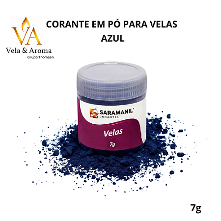CORANTE EM PÓ PARA VELAS - AZUL  7g - SARAMANIL