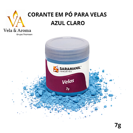 CORANTE EM PÓ PARA VELAS - AZUL CLARO 7g - SARAMANIL