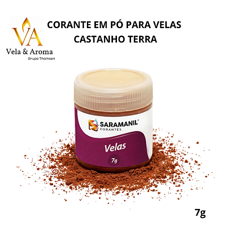 CORANTE EM PÓ PARA VELAS - CASTANHO TERRA  7g - SARAMANIL