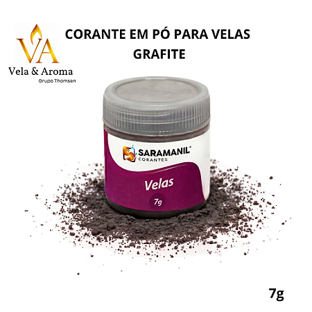 CORANTE EM PÓ PARA VELAS - GRAFITE   7g - SARAMANIL