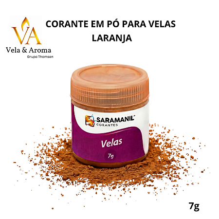 CORANTE EM PÓ PARA VELAS - LARANJA   7g - SARAMANIL