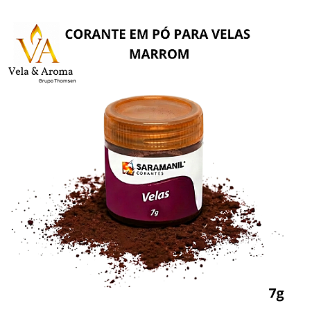 CORANTE EM PÓ PARA VELAS - MARROM   7g - SARAMANIL