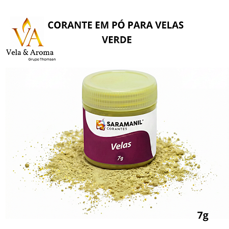 CORANTE EM PÓ PARA VELAS - VERDE   7g - SARAMANIL
