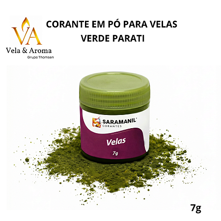 CORANTE EM PÓ PARA VELAS - VERDE PARATI  7g - SARAMANIL
