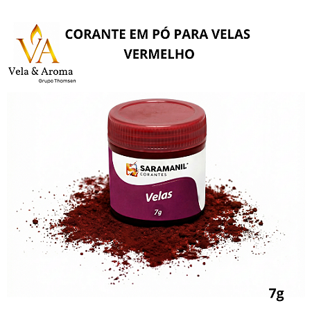 CORANTE EM PÓ PARA VELAS - VERMELHO  7g - SARAMANIL