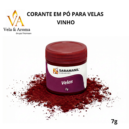CORANTE EM PÓ PARA VELAS - VINHO  7g - SARAMANIL