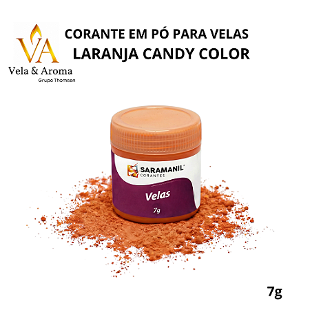 CORANTE EM PÓ CANDY COLOR PARA VELAS - LARANJA  7g - SARAMANIL