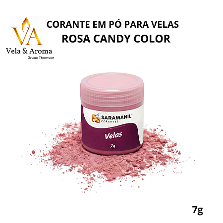CORANTE EM PÓ CANDY COLOR PARA VELAS - ROSA   7g - SARAMANIL
