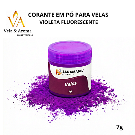 CORANTE EM PÓ PARA VELAS - VIOLETA FLUORESCENTE  7g - SARAMANIL