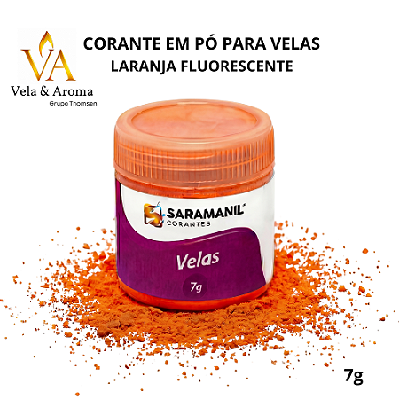CORANTE EM PÓ PARA VELAS - LARANJA FLUORESCENTE   7g - SARAMANIL