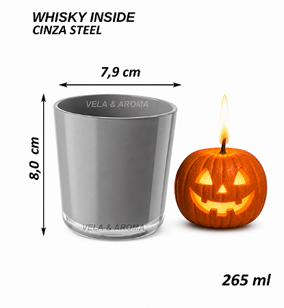 COPO WHISKY INSIDE CINZA STEEL - 265 ml