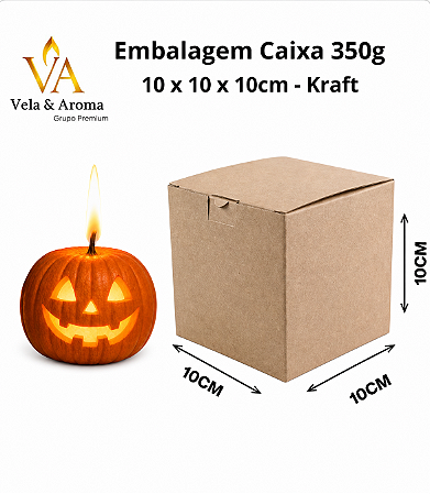 CAIXA PARA VELA 350g 10 x 10 x 10 cm - KRAFT