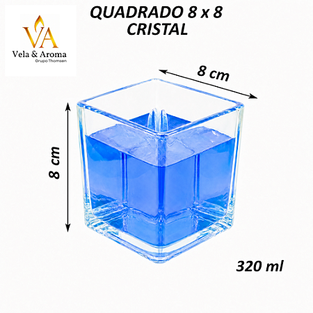 POTE QUADRADO CRISTAL - 8 x 8