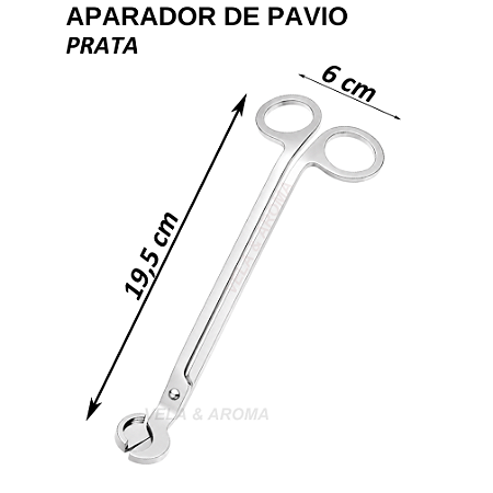 TESOURA APARADOR DE PAVIO - PRATA