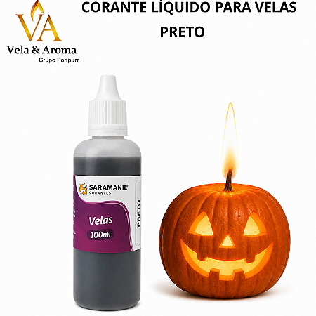 CORANTE LIQUIDO PARA VELAS SARAMANIL - PRETO
