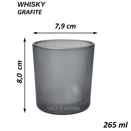 COPO WHISKY JATEADO - GRAFITE