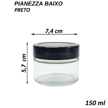 POTE PIANEZZA BAIXO 150 ml - TAMPA PRETA