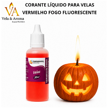 CORANTE LIQUIDO PARA VELAS SARAMANIL - VERMELHO FOGO FLUORESCENTE