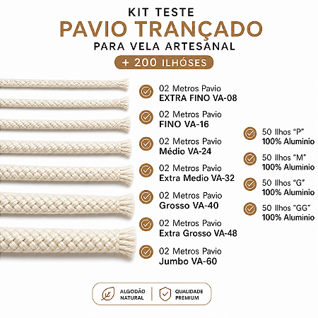 PAVIO TESTE TRANÇADO THOMSEN