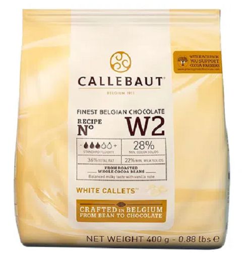 Gotas Chocolate Belga Branco 400g W2 28% Cacau - Callebaut