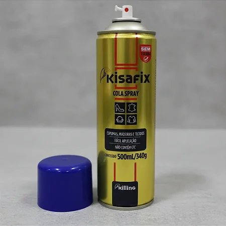 Cola Spray Contato Aerosol Regulável Lata Kisafix 340gr
