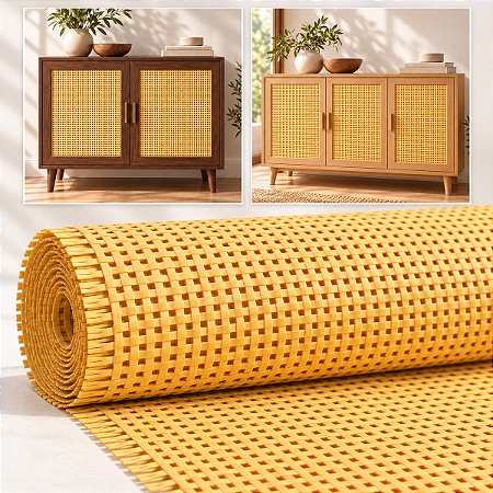 Palhinha Indiana Quadriculada Celulose - Natural 80cm