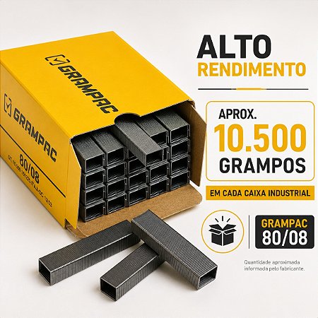 Grampo 80/08 Pneumático Tapeçaria Profissional Grampeador 10500pçs cx