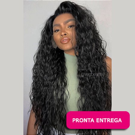 Lace Front Kate - cor 1B preto natural - Repartição livre 13x3