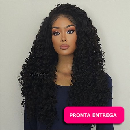 Lace Front Calista - Repartição livre 13x4 - cor 2 castanho escuro