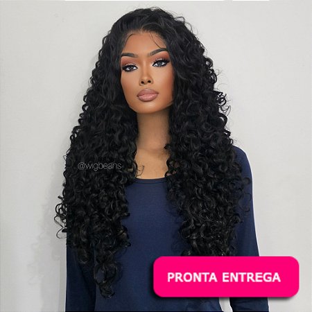 Lace Front Felicidade - Repartição livre 13x4 - cor 2 castanho escuro