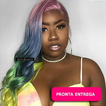 Lace Front Ondulada Arco iris