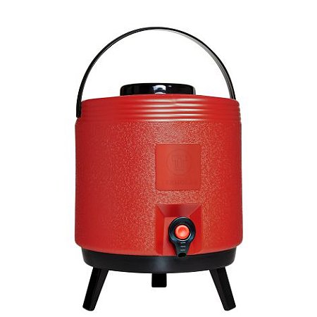 Botijão Térmico com Torneira Maxitermo Vermelho Romã - 8L