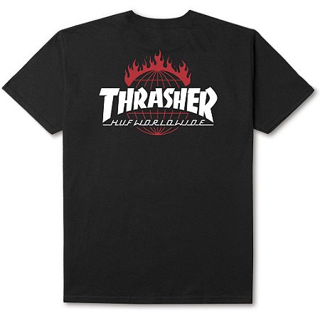 Camiseta HUF x Thrasher TDS Black