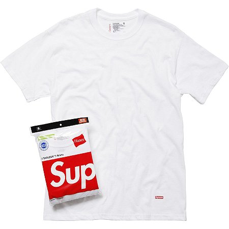 Supreme Hanes Tagless - White (3 Unidades)