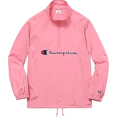 Jaqueta Supreme x Champion Half Zip Pullover - Pink