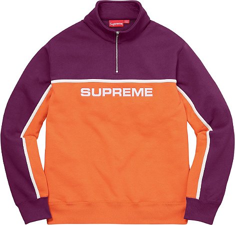 Suéter Supreme 2-Tone Half Zip Orange