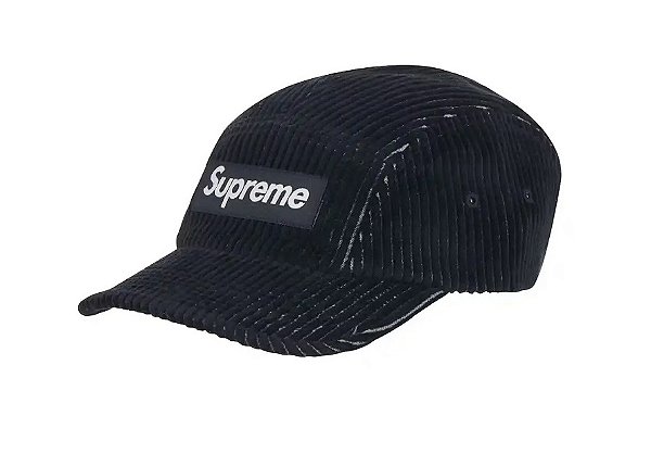 Boné Supreme 2-Tone Corduroy Camp - Black